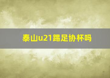 泰山u21踢足协杯吗