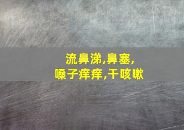 流鼻涕,鼻塞,嗓子痒痒,干咳嗽