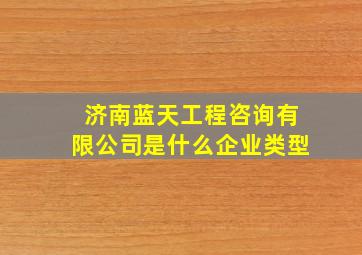 济南蓝天工程咨询有限公司是什么企业类型