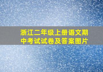 浙江二年级上册语文期中考试试卷及答案图片