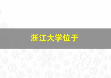 浙江大学位于