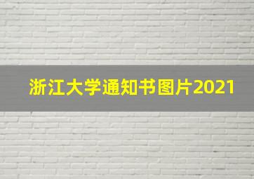 浙江大学通知书图片2021