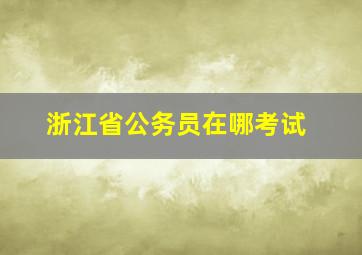 浙江省公务员在哪考试