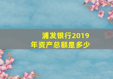 浦发银行2019年资产总额是多少