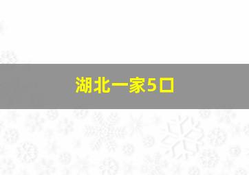 湖北一家5口