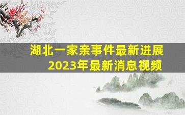 湖北一家亲事件最新进展2023年最新消息视频