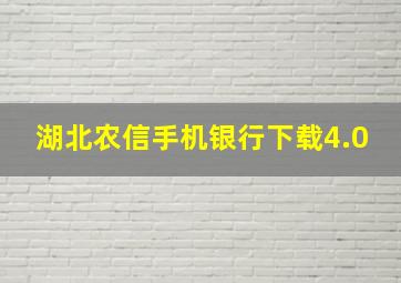 湖北农信手机银行下载4.0