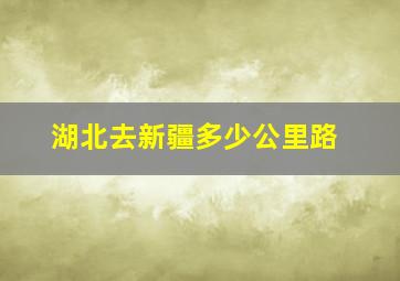 湖北去新疆多少公里路