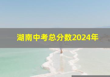 湖南中考总分数2024年