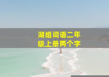 湖组词语二年级上册两个字