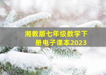 湘教版七年级数学下册电子课本2023