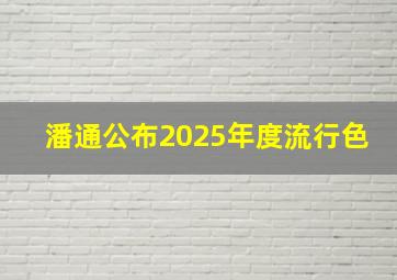 潘通公布2025年度流行色