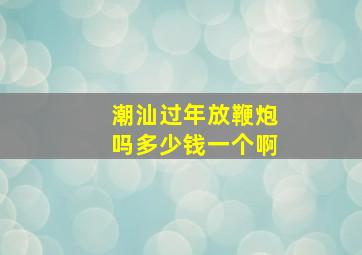 潮汕过年放鞭炮吗多少钱一个啊