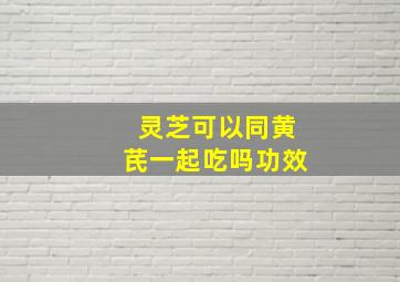 灵芝可以同黄芪一起吃吗功效