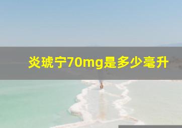 炎琥宁70mg是多少毫升