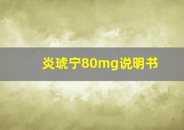 炎琥宁80mg说明书