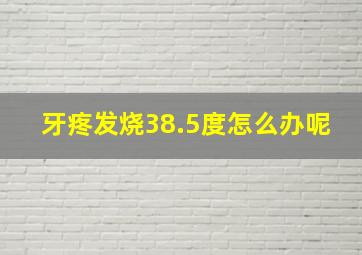 牙疼发烧38.5度怎么办呢