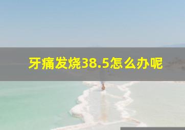 牙痛发烧38.5怎么办呢