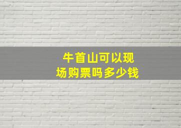 牛首山可以现场购票吗多少钱