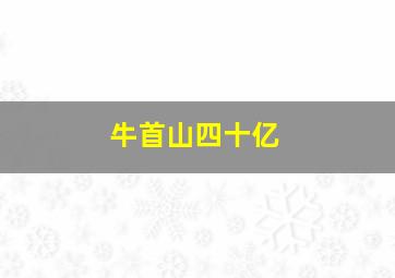 牛首山四十亿