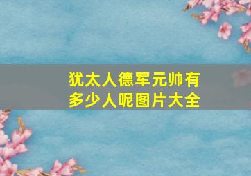 犹太人德军元帅有多少人呢图片大全