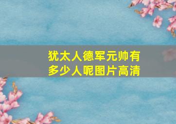 犹太人德军元帅有多少人呢图片高清