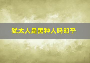 犹太人是黑种人吗知乎