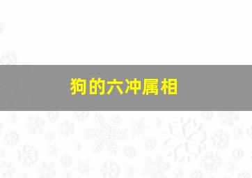 狗的六冲属相