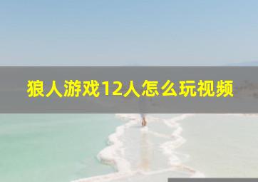 狼人游戏12人怎么玩视频