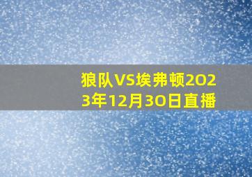 狼队VS埃弗顿2O23年12月3O日直播