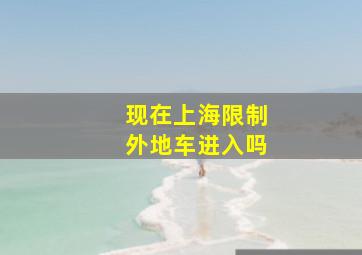 现在上海限制外地车进入吗