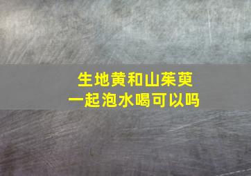 生地黄和山茱萸一起泡水喝可以吗