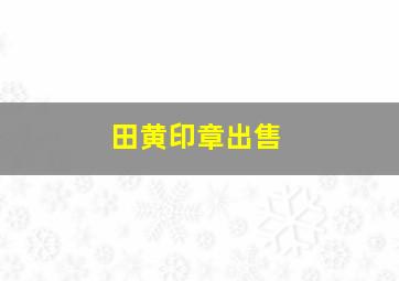 田黄印章出售