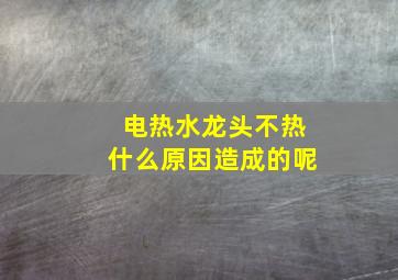 电热水龙头不热什么原因造成的呢