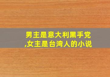 男主是意大利黑手党,女主是台湾人的小说