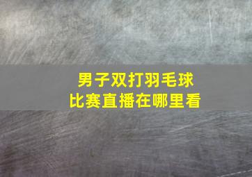 男子双打羽毛球比赛直播在哪里看