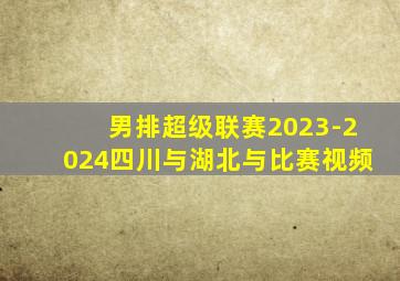 男排超级联赛2023-2024四川与湖北与比赛视频