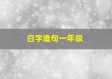 白字造句一年级