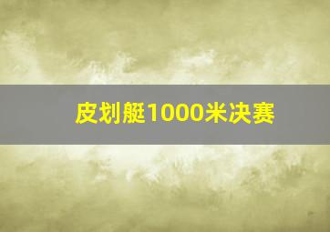 皮划艇1000米决赛