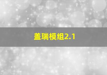 盖瑞模组2.1