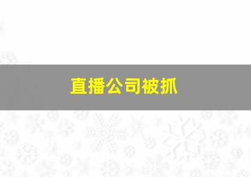 直播公司被抓