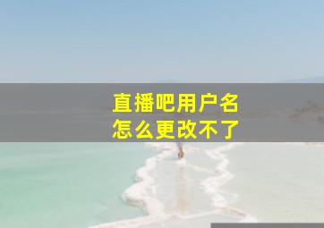 直播吧用户名怎么更改不了