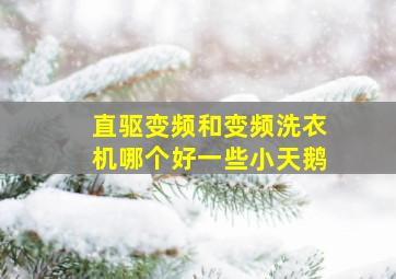 直驱变频和变频洗衣机哪个好一些小天鹅