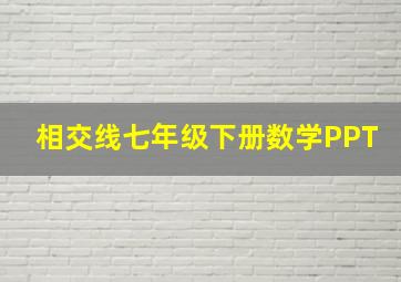 相交线七年级下册数学PPT