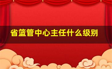 省篮管中心主任什么级别