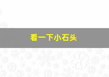 看一下小石头