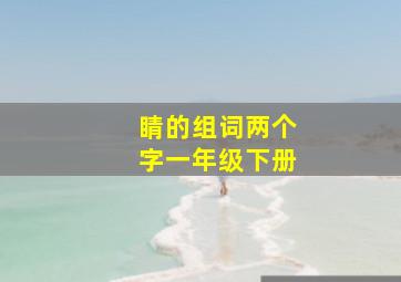 睛的组词两个字一年级下册