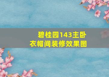 碧桂园143主卧衣帽间装修效果图