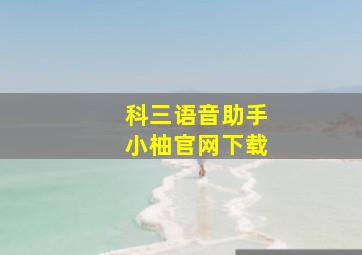 科三语音助手小柚官网下载