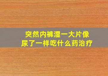 突然内裤湿一大片像尿了一样吃什么药治疗